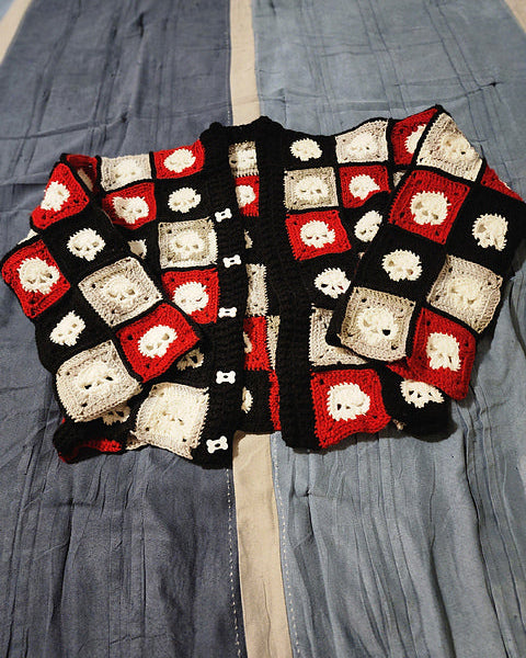 Granny Square Skull Sweater Crochet Pattern
