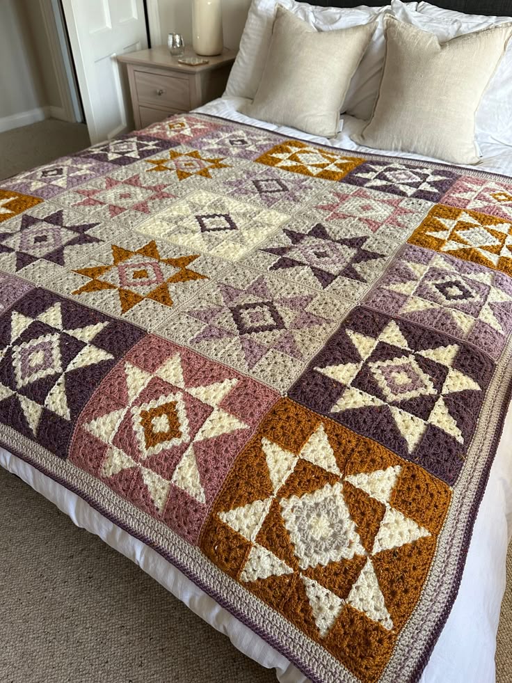 Whispering Stars Blanket Crochet Pattern