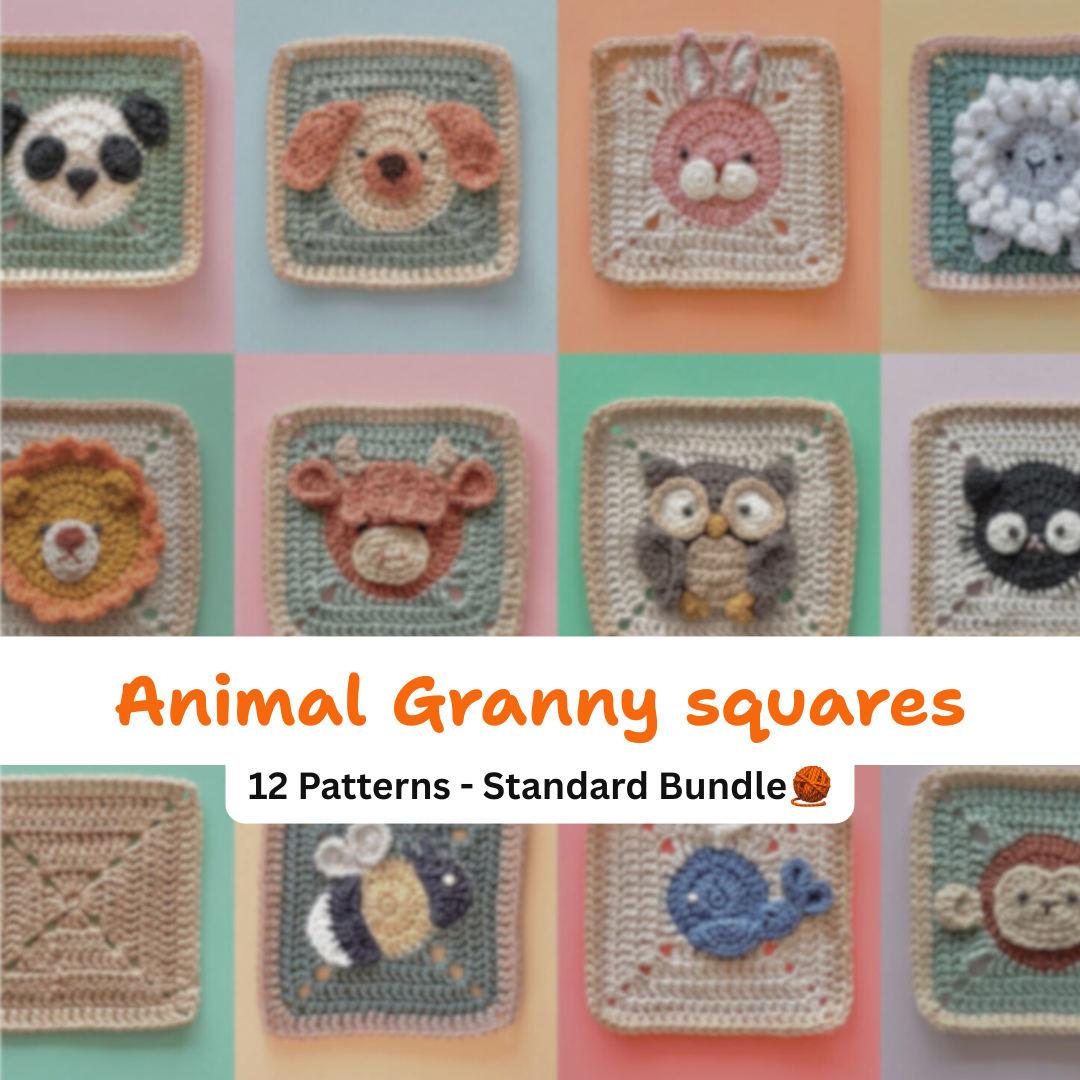 Animal Granny Square Pattern Bundle
