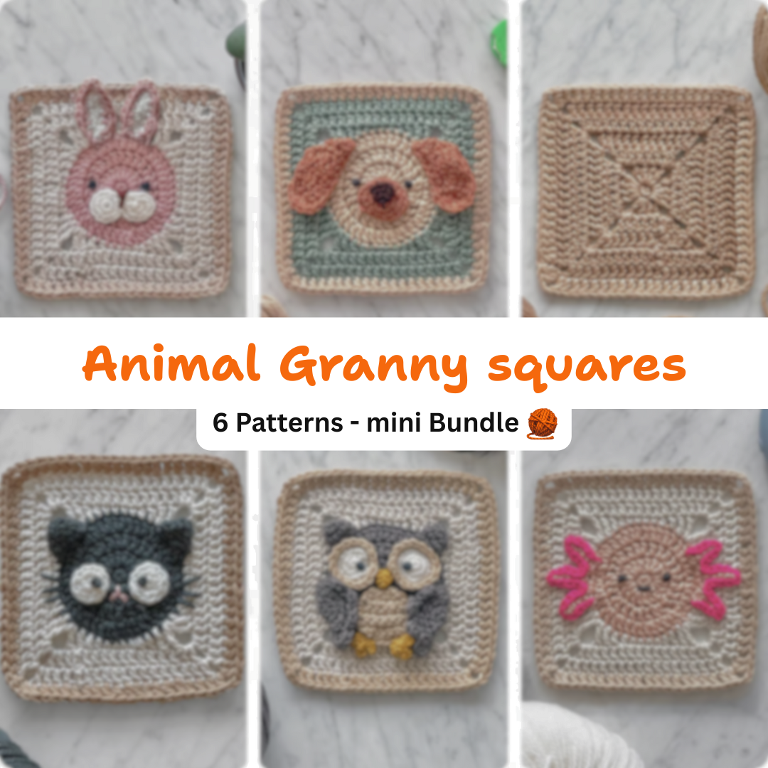 Animal Granny Square Pattern Bundle