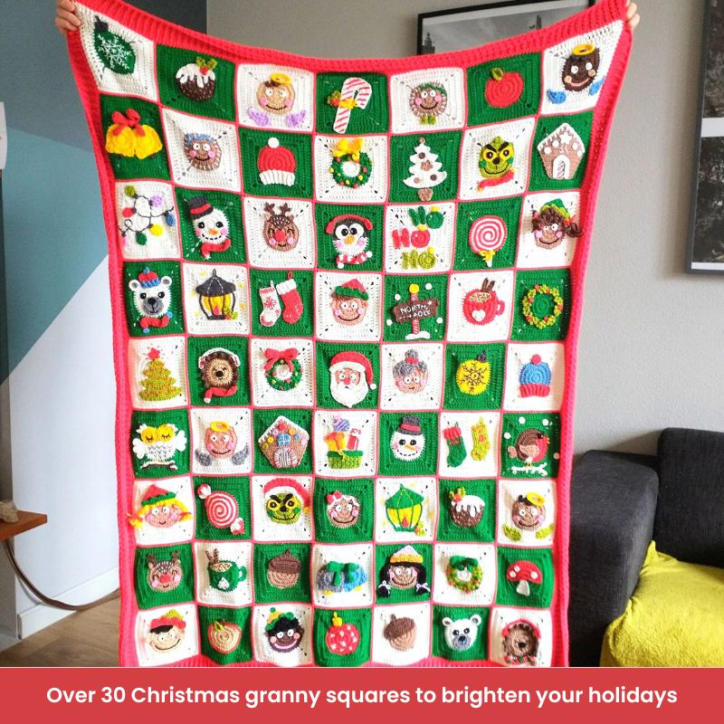 Christmas Granny Squares Crochet Pattern Bundle