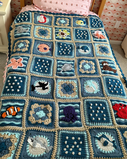 Ocean Pals Blanket - Crochet Pattern