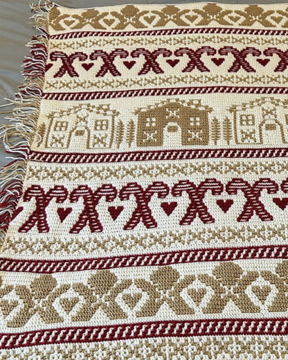 Mosaic Gingerbread Blanket Crochet Pattern