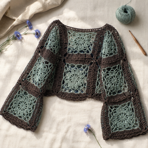 Cornflower Bloom Sweater Crochet Pattern