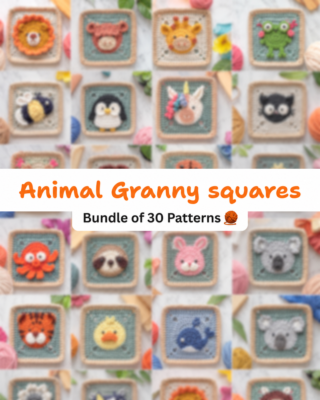Animal Granny Square Pattern Bundle