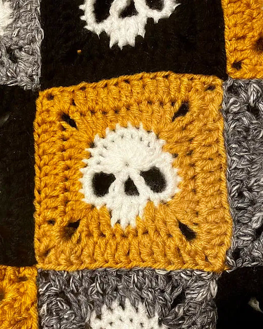 Granny Square Skull Sweater Crochet Pattern