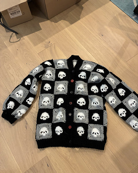 Granny Square Skull Sweater Crochet Pattern