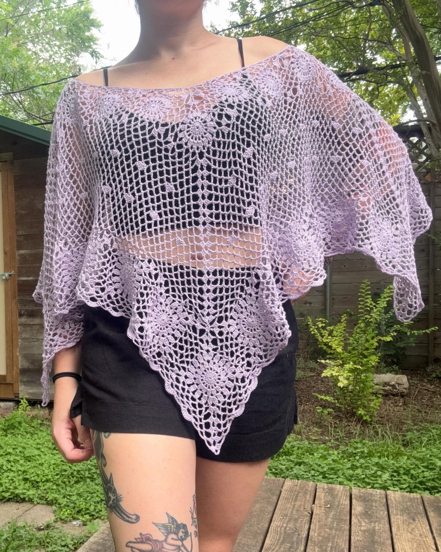 Clover Drift Poncho Crochet Pattern